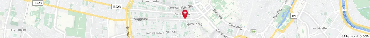 Kartendarstellung des Standorts für Mariatroster Apotheke "Zum hl. Ulrich" in 1070 Wien